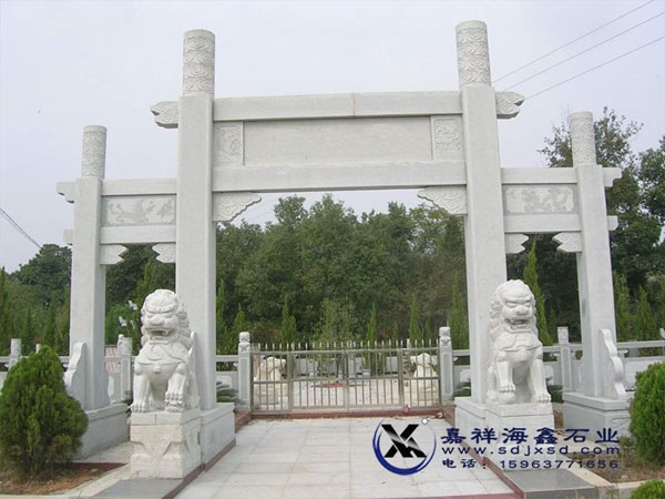 三門五樓簡易石雕牌坊